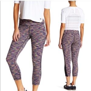 Zella Multicolor Space-Dye Crop Leggings size Medium